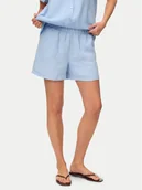 Spodenki damskie - Vero Moda Szorty materiałowe Melaney 10325868 Niebieski Loose Fit - miniaturka - grafika 1