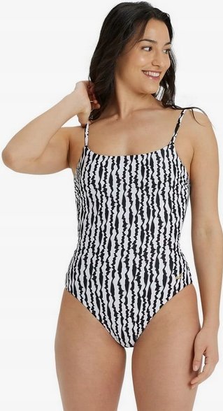 strój kąpielowy jednoczęściowy kostium pływacki arena czarny biały r. 44