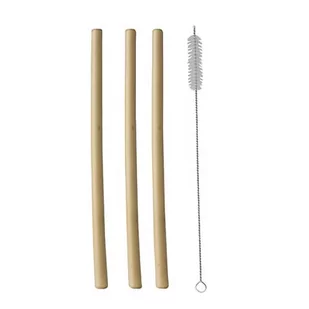 Słomki bambusowe 23cm śr.6 szczoteczka 12szt - Naczynia i sztućce jednorazowe - miniaturka - grafika 1