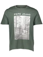 Koszulki męskie - Pepe Jeans Koszulka w kolorze khaki - miniaturka - grafika 1