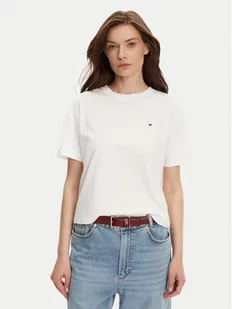 Tommy Hilfiger T-Shirt UW0UW05763 Biały Regular Fit - Koszulki i topy damskie - miniaturka - grafika 1