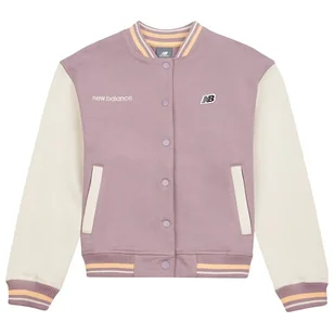 Bluza New Balance LAKG0035ICW - różowa - Bluzy dla dziewczynek - miniaturka - grafika 1