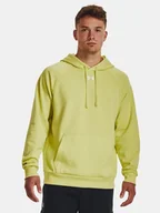 Bluzy męskie - Męska bluza z kieszenią kangurka Rival Fleece Under Armour 1379757-743 Żółty - miniaturka - grafika 1