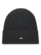 Czapki damskie - Tommy Hilfiger Czapka Th Cable Enamel Flag AW0AW17776 Czarny - miniaturka - grafika 1