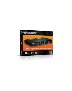 TRENDnet 16-port Gigabit Web Smart Switch w/2 Shar - Switche - miniaturka - grafika 1