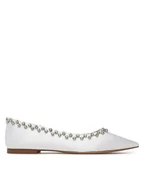 Baleriny - Eva Minge Baleriny MILA-V1166-28-1 Biały - miniaturka - grafika 1