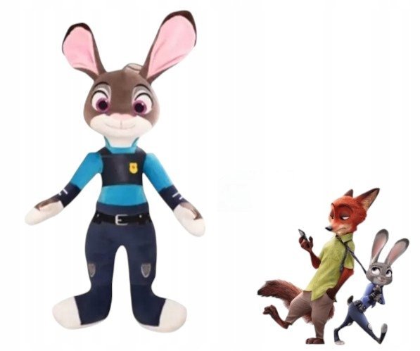 PRZYTULANKA JUDY HOPPS PLUSZAK ZWIERZOGRÓD KRÓLIK MASKOTKA 40 CM PREZENT