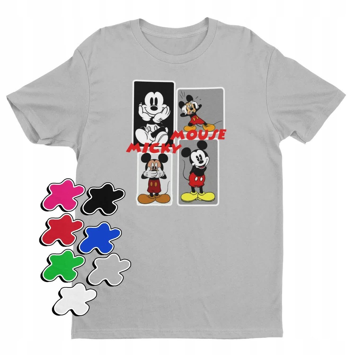 Koszulka T-Shirt Dziecięca Z Nadrukiem Myszka Miki Minnie Różne -L 146-152