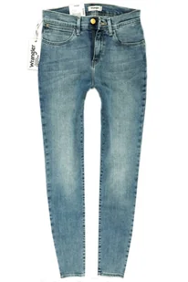 WRANGLER SKINNY HIGH RISE BEST BLUE - Spodnie damskie - miniaturka - grafika 1