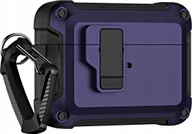 Akcesoria do słuchawek - Hurtel Pro Armour Airpods Case with hook - AirPods 4 purple - miniaturka - grafika 1