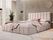 Łóżka - Łóżko tapicerowane SF1069 140x200 Welur Beżowy #3 - miniaturka - grafika 1