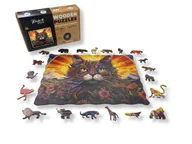 Puzzle - Puzzle Drewniane dla dzieci i dorosłych KittyFlowers KOT 150 elementów - miniaturka - grafika 1