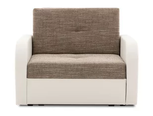 Fotel rozkładany do salonu, Faso, 103x100x82 cm, cappuccino, biały - Fotele - miniaturka - grafika 1