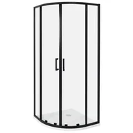 Kabiny prysznicowe - Beliani Kabina prysznicowa JUKATAN 80 x 80 x 185 cm Czarny - miniaturka - grafika 1