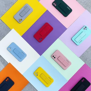 Wozinsky Kickstand Case elastyczne silikonowe etui z podstawką Xiaomi Redmi 10X 4G / Xiaomi Redmi Note 9 jasnoniebieski - Etui i futerały do telefonów - miniaturka - grafika 16