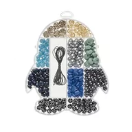 Bransoletki - GLOREX 6 1630 331 - Zestaw biżuterii z koralików, 395 elementów, niebieski i srebrny asortyment, odpowiedni do tworzenia biżuterii, bransoletek, naszyjników, akcesoriów i dekoracji. - miniaturka - grafika 1