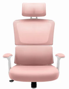 Fotel biurowy, krzesło biurowe Fotel biurowy ergonomiczny obrotowy Hell's Chair HC- 1011 Pink Różowy Biały TKANINA - Fotele i krzesła biurowe - miniaturka - grafika 1