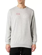 Bluzy męskie - FILA Męska bluza SPOLETO, jasnoszary melanż, XL, jasnoszary melanżowy, XL - miniaturka - grafika 1