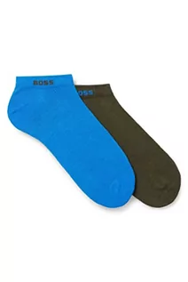 Skarpetki męskie - BOSS Męskie skarpety 2P AS Uni Colors CC Ankle Socks, Open Blue, 43-46, Open Blue, 46 EU - grafika 1