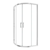 Kabiny prysznicowe - Kabina prysznicowa półokrągła Easy 80 x 80 x 190 cm chrom Sensea - miniaturka - grafika 1