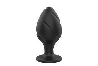 Korki analne - Power Escorts Power Escorts Screw Plug Medium - Korek analny, czarny - grafika 1