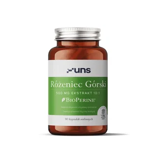UNS Różeniec Górski 500mg Ekstrakt 10:1 90vegcaps - Witaminy i minerały dla sportowców - miniaturka - grafika 2