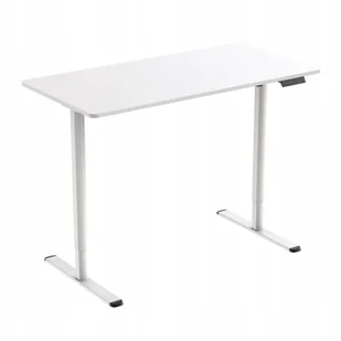 Biurko Regulowane 120x60cm Spacetronik Elektryczna Regulacja 72-118cm Białe - Biurka - miniaturka - grafika 1