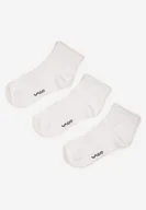 Skarpetki damskie - Białe Skarpety z Bawełny za Kostkę z Napisem Folerina - miniaturka - grafika 1