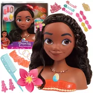 Lalki dla dziewczynek - Lalka Głowa do stylizacji czesania włosów Księżniczka Disney Vaiana Moana Fryzjer + akcesoria - miniaturka - grafika 1