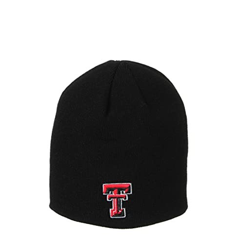 ZEPHYR Męska czapka z dzianiny Texas Tech Red Raiders Edge czarna ADJ