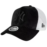 Czapki męskie - New Era New York Yankees Velour Trucker Cap 60435005, Kobieta/Mężczyzna, Czapka z daszkiem, Czarny - miniaturka - grafika 1