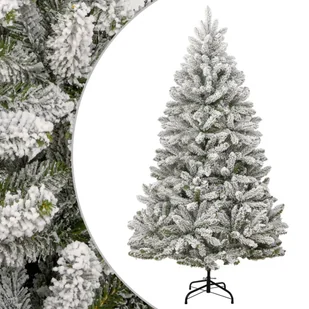 vidaXL Sztuczna choinka zawiasowa, ośnieżona, 180 cm - Choinki vidaXL Sztuczna choinka zawiasowa, ośnieżona, 180 cm - Choinki - miniaturka - grafika 1