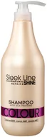 Szampony do włosów - Stapiz PROFESSIONNEL Sleek Line Repair & Shine COLOUR Shampoo Szampon z jedwabiem do włosów farbowanych 1000ml - miniaturka - grafika 1