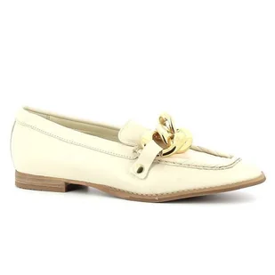 Beżowe loafersy damskie CARINII - Carinii - Mokasyny damskie - miniaturka - grafika 1