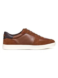 Geox Skórzane sneakersy "Avola" w kolorze jasnobrązowym - Trampki męskie - miniaturka - grafika 1