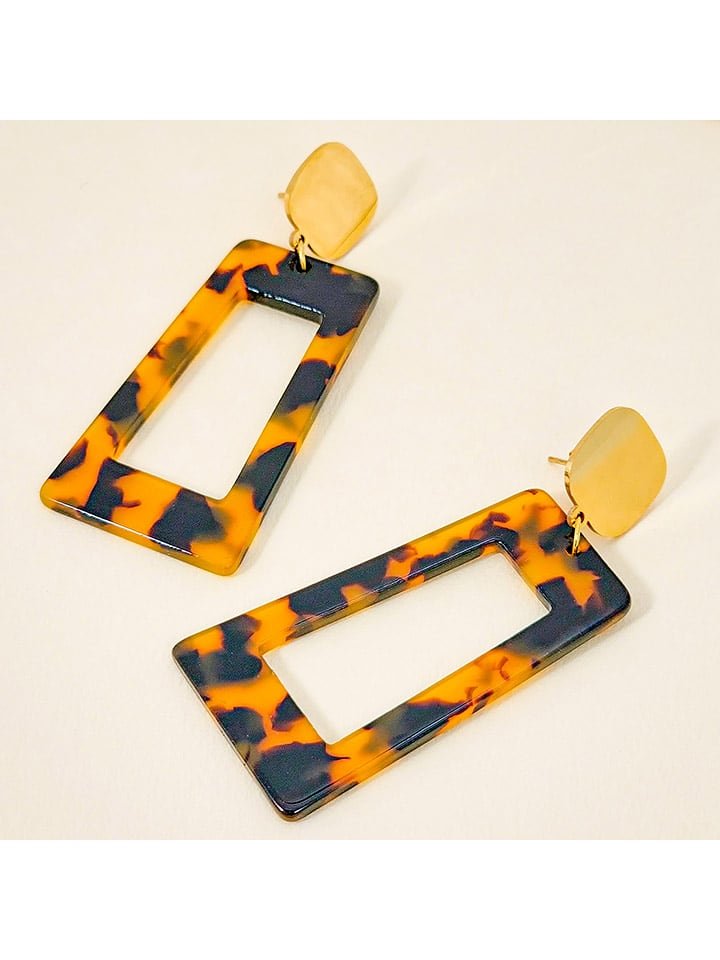 LA CHIQUITA Pozłacane kolczyki-wkrętki 