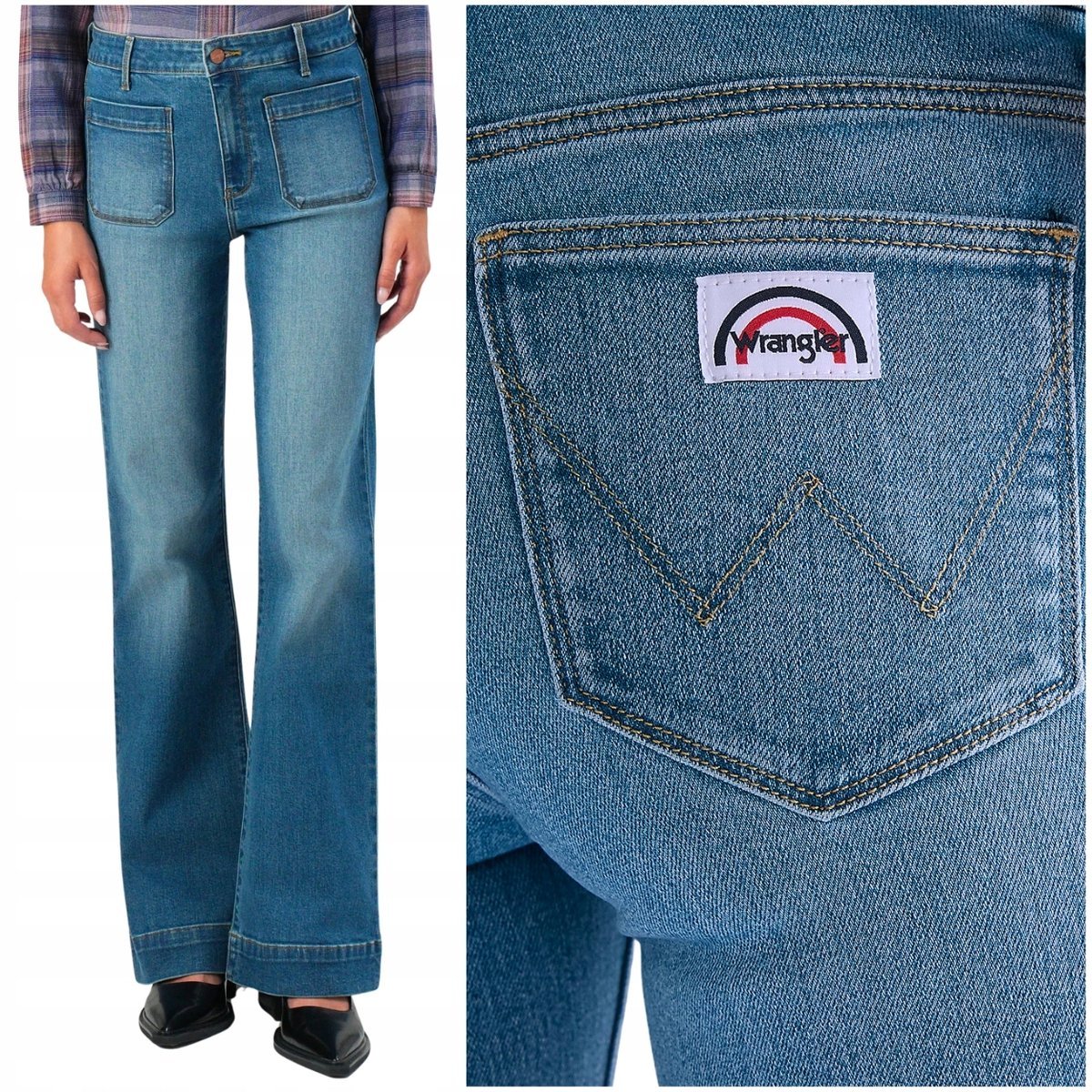 Wrangler Flare Melody damskie spodnie jeansowe dzwony W30 L32