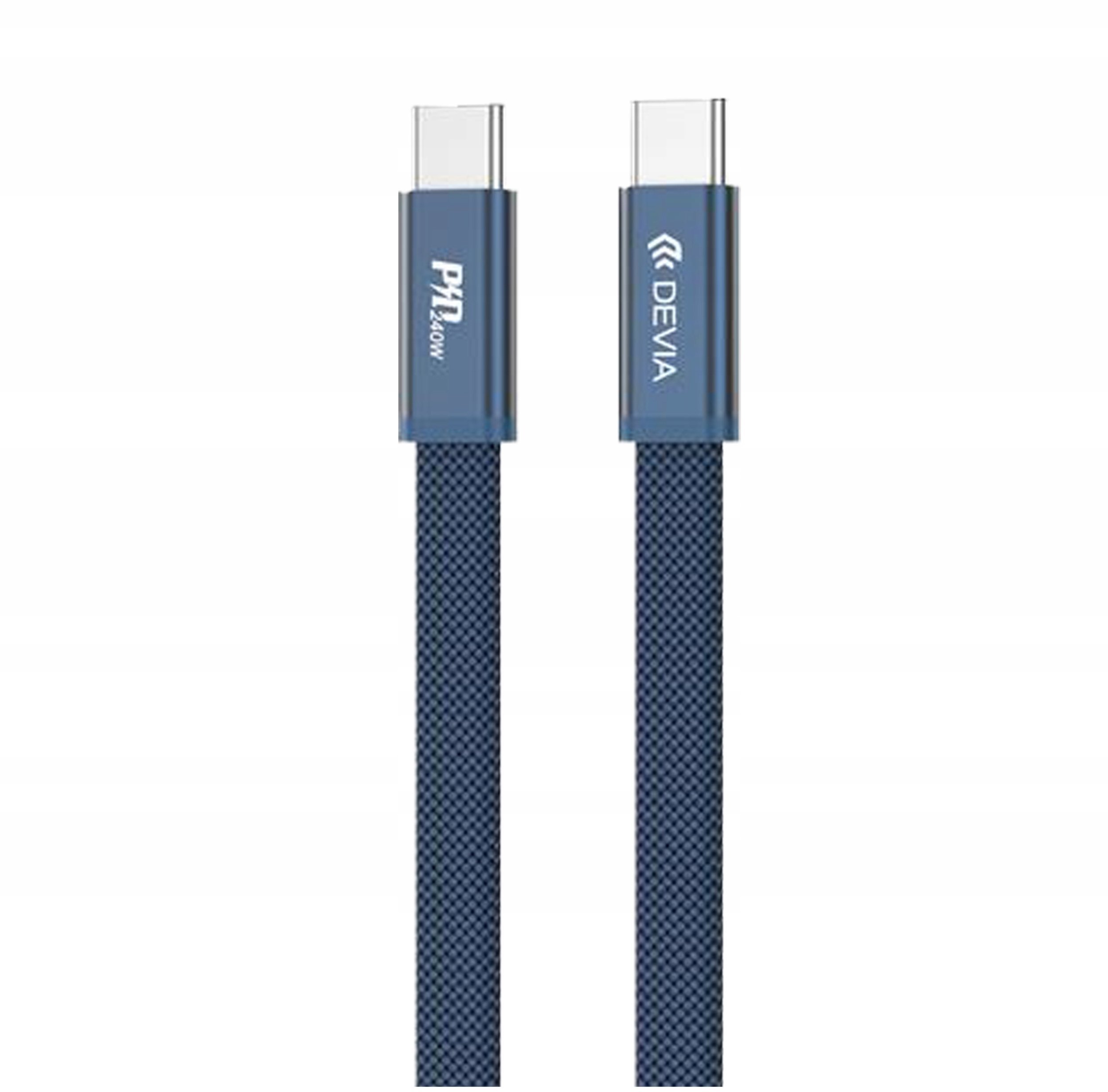 Eaton Powerware Eaton Devia Kabel Ultra3 USB-C PD 240 W, płaski, 1,5 m, niebieski