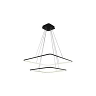 Lampy sufitowe - Milagro LAMPA wisząca NIX BLACK 518 kwadratowa OPRAWA zwis LED 50W squares czarny 518 - miniaturka - grafika 1