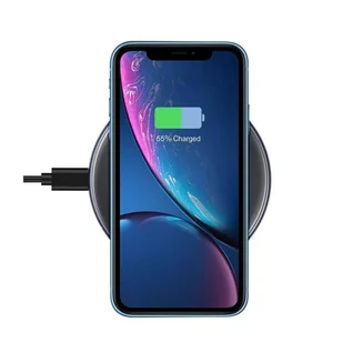 Crong Fast Wireless Charger - Bezprzewodowa ładowarka indukcyjna Qi 15W (Shadow Black) - Ładowarki do telefonów - miniaturka - grafika 9