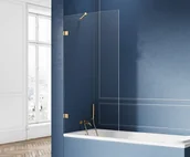 Parawany nawannowe - Złoty parawan wannowy 80x150 EXK-2007-WP Avexa Gold - miniaturka - grafika 1