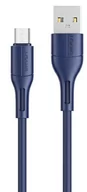 Kable USB - USAMS Kabel U68 microUSB 2A Fast Charge 1m niebieski/blue SJ502USB03 (US-SJ502) - miniaturka - grafika 1