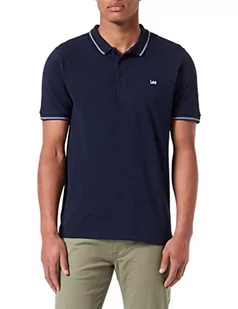 Lee Koszulka męska Pique Polo Navy, grantowy, 3XL - Koszulki męskie - miniaturka - grafika 1