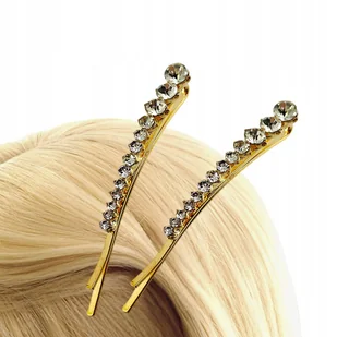 Wsuwki do włosów Metalowe z cyrkoniami Ozdoby Ślubne - Ozdoby do włosów - miniaturka - grafika 1