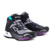 Buty motocyklowe - Buty Motocyklowe Damskie Alpinestars CR-X Drystar Czarny/Szary/Śliwkowy/Morski38,5 - miniaturka - grafika 1