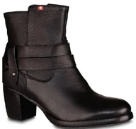Botki damskie - BIG STAR R274108 CZARNE KLASYCZNE BOTKI SKÓRA r36 - miniaturka - grafika 1