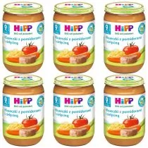 Hipp Kluseczki z pomidorami i cielęciną po 9. miesiącu zestaw 6 x 220 g Bio - Dania dla dzieci - miniaturka - grafika 1