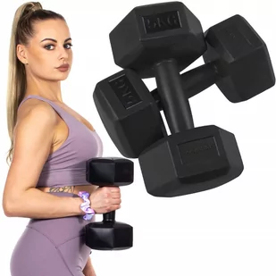 Hantle Springos FA1036 2x5 kg Czarne - Hantle i ciężarki - miniaturka - grafika 1