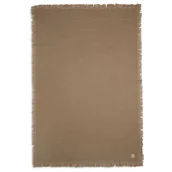 Koce i narzuty dla dzieci - Jollein - Kocyk Muślinowy Hydrophilic Fringe 75 X 100 Cm Biscuit - miniaturka - grafika 1