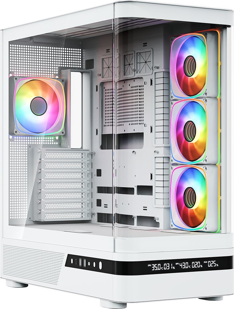 Obudowa Modecom Volcano AQ200 ARGB biała MC-A-AQ200-4FA-W